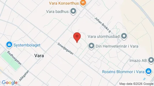 Lägenheter att hyra i Vara - kort over placeringen