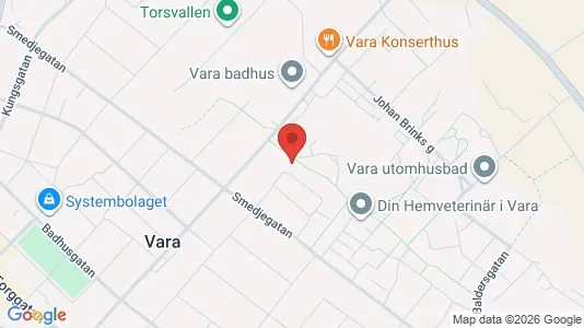 Lägenheter att hyra i Vara - kort over placeringen