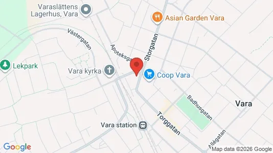 Lägenheter att hyra i Vara - kort over placeringen