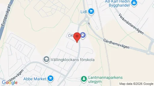 Lägenheter att hyra i Trollhättan - kort over placeringen