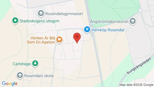 Lägenheter att hyra i Uppsala - kort over placeringen