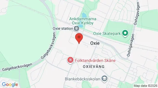 Lägenheter att hyra i Oxie - kort over placeringen