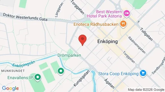 Bostadsrätter till salu i Enköping - kort over placeringen