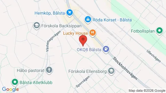 Bostadsrätter till salu i Håbo - kort over placeringen
