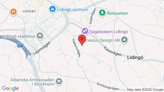 Lägenheter att hyra i Lidingö - kort over placeringen