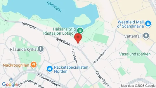 Lägenheter att hyra i Solna - kort over placeringen