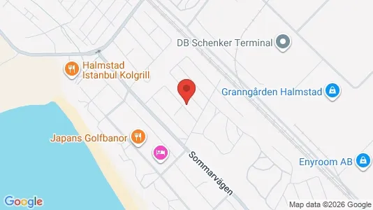 Lägenheter att hyra i Halmstad - kort over placeringen