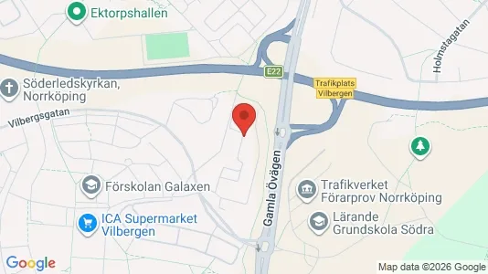 Lägenheter att hyra i Norrköping - kort over placeringen