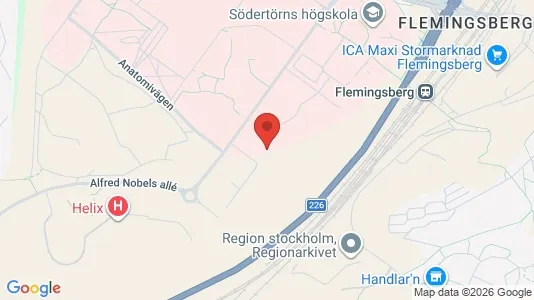 Lägenheter att hyra i Huddinge - kort over placeringen