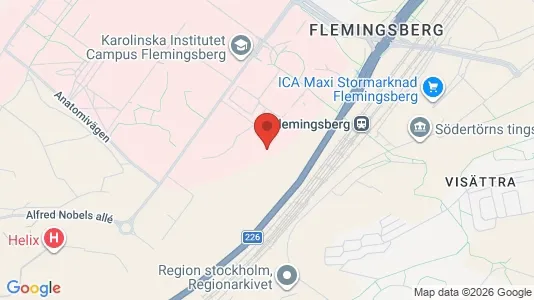 Lägenheter att hyra i Huddinge - kort over placeringen