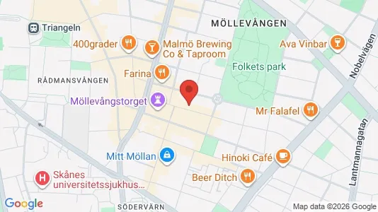 Lägenheter att hyra i Malmö Centrum - kort over placeringen