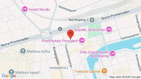 Lägenheter att hyra i Norrköping - kort over placeringen