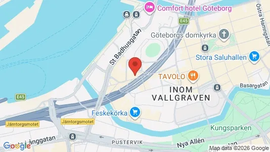Lägenheter att hyra i Göteborg Centrum - kort over placeringen