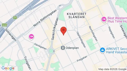 Lägenheter att hyra i Vasastan - kort over placeringen