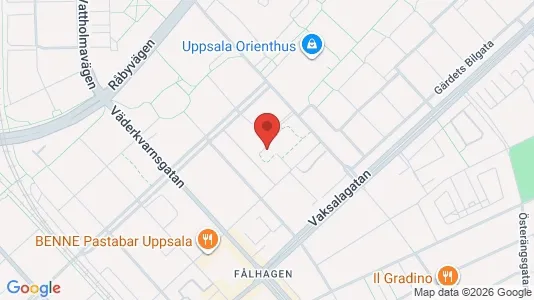 Lägenheter att hyra i Uppsala - kort over placeringen