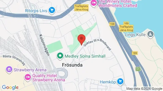 Lägenheter att hyra i Solna - kort over placeringen