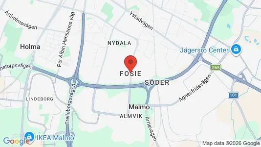 Lägenheter till salu i Fosie - kort over placeringen