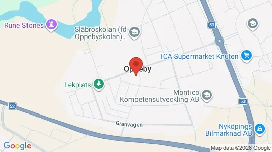 Bostadsrätter till salu i Nyköping - kort over placeringen