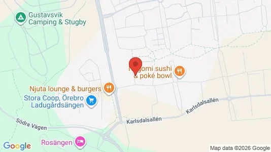Bostadsrätter till salu i Örebro - kort over placeringen