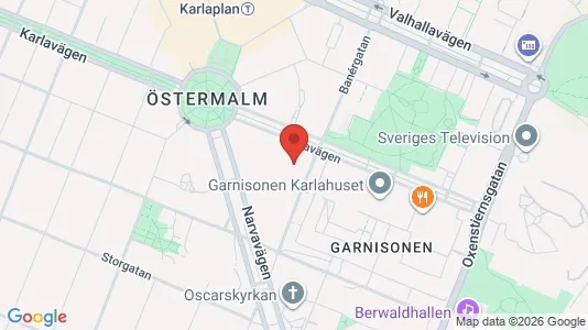 Lägenheter till salu i Östermalm - kort over placeringen