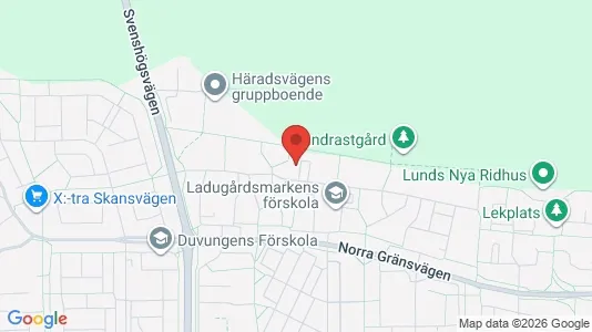 Lägenheter att hyra i Lund - kort over placeringen