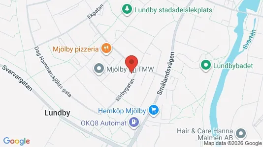 Lägenheter att hyra i Mjölby - kort over placeringen