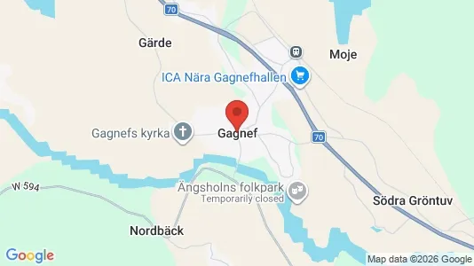 Radhus till salu i Gagnef - kort over placeringen