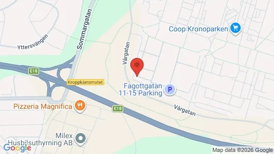Lägenheter att hyra i Karlstad - kort over placeringen
