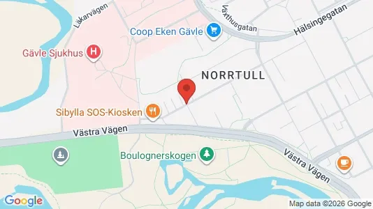 Lägenheter att hyra i Gävle - kort over placeringen