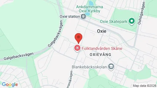 Lägenheter att hyra i Oxie - kort over placeringen