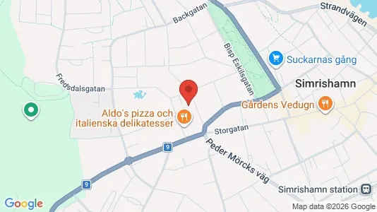 Bostadsrätter till salu i Simrishamn - kort over placeringen