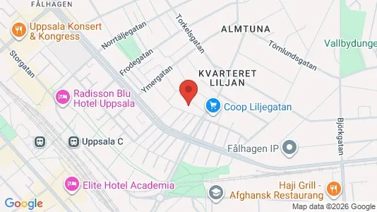 Lägenheter till salu i Uppsala - kort over placeringen
