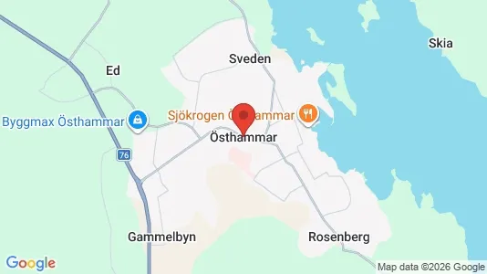 Hus till salu i Östhammar - kort over placeringen