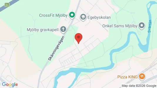 Lägenheter att hyra i Mjölby - kort over placeringen