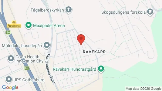 Lägenheter att hyra i Mölndal - kort over placeringen