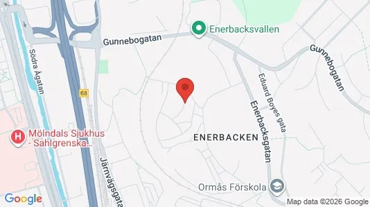 Bostadsrätter till salu i Mölndal - kort over placeringen