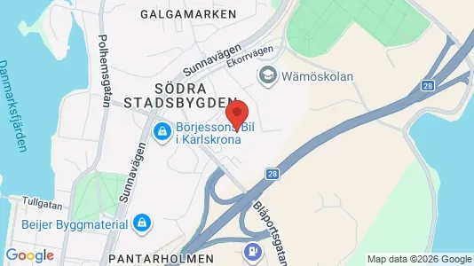Bostadsrätter till salu i Karlskrona - kort over placeringen