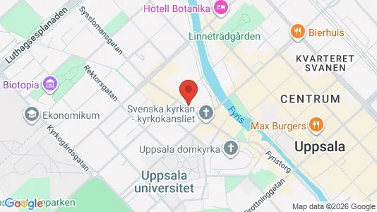 Bostadsrätter till salu i Uppsala - kort over placeringen