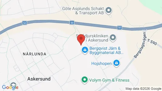 Lägenheter till salu i Askersund - kort over placeringen