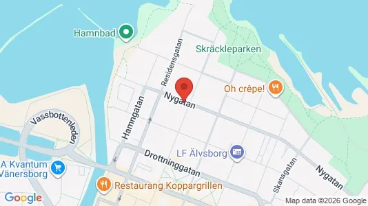 Lägenheter till salu i Vänersborg - kort over placeringen