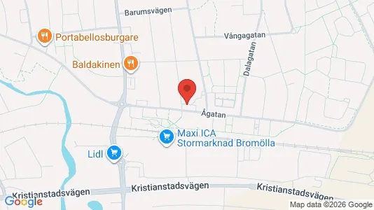Lägenheter att hyra i Bromölla - kort over placeringen