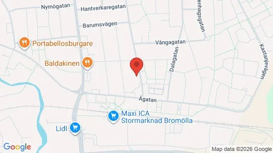 Lägenheter att hyra i Bromölla - kort over placeringen