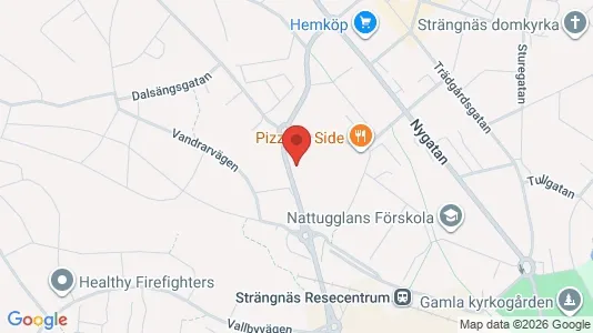 Bostadsrätter till salu i Strängnäs - kort over placeringen