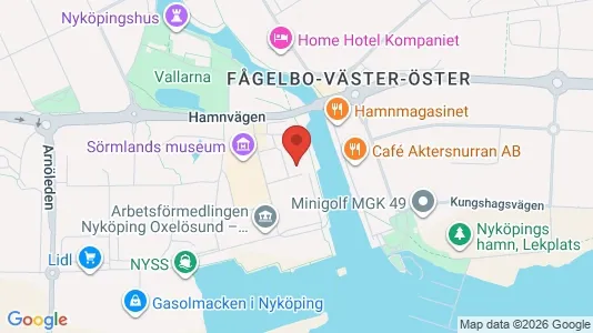 Bostadsrätter till salu i Nyköping - kort over placeringen