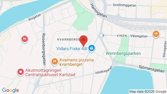 Bostadsrätter till salu i Karlstad - kort over placeringen