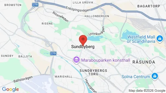 Lägenheter till salu i Sundbyberg - kort over placeringen