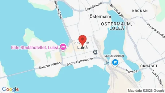 Lägenheter till salu i Luleå - kort over placeringen