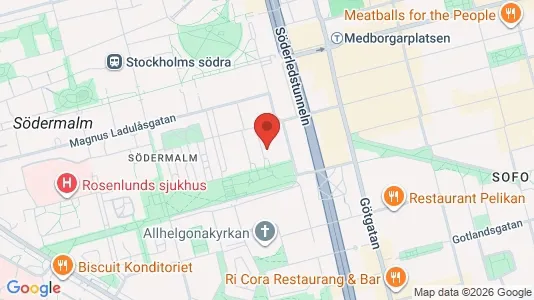 Bostadsrätter till salu i Östermalm - kort over placeringen