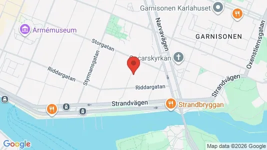 Bostadsrätter till salu i Östermalm - kort over placeringen