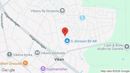 Lägenheter till salu i Höganäs - kort over placeringen